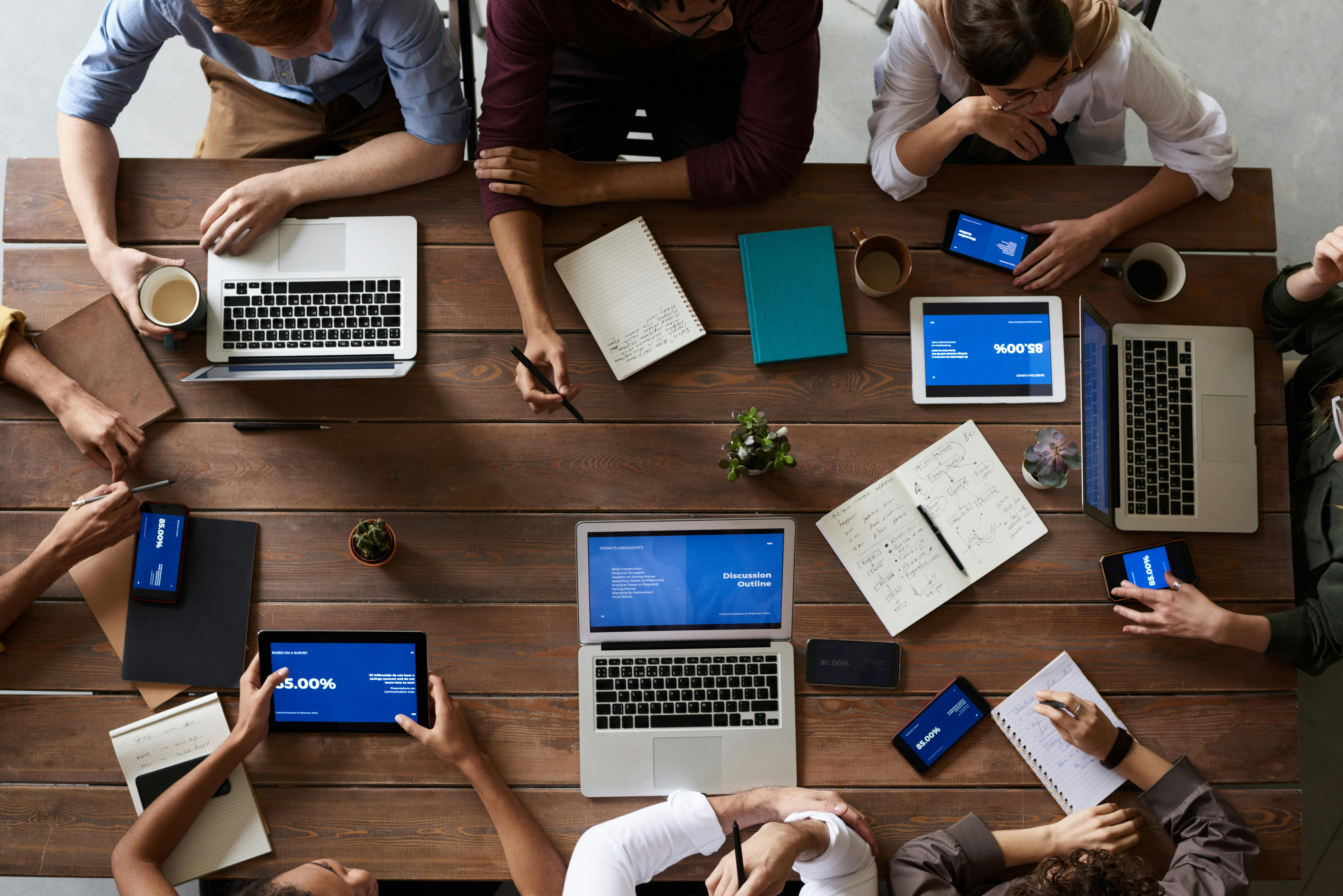 image of a diverse team brainstorming